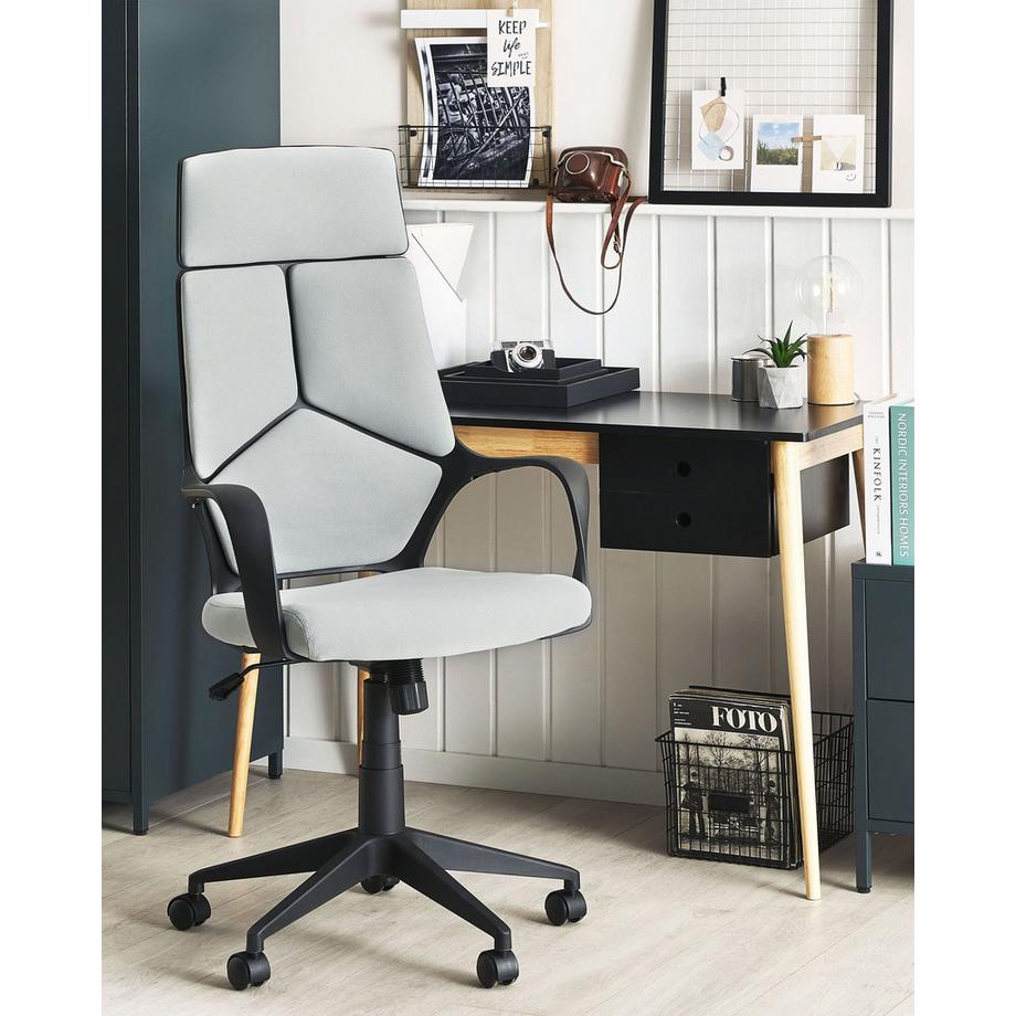 Beliani Chaise de bureau en Tissu Minimaliste DELIGHT  