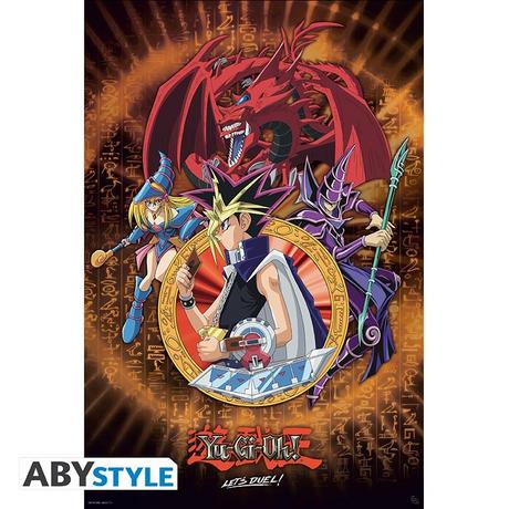 GB Eye Poster - Gerollt und mit Folie versehen - Yu-Gi-Oh! - Yugi, Slifer & Magician  