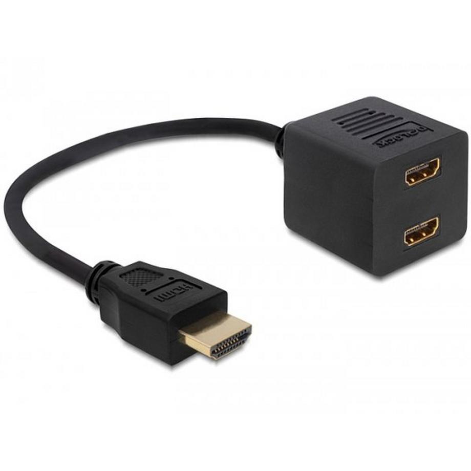 DeLOCK 65226 câble vidéo et adaptateur HDMI Type A (Standard) 2 x HDMI Noir
