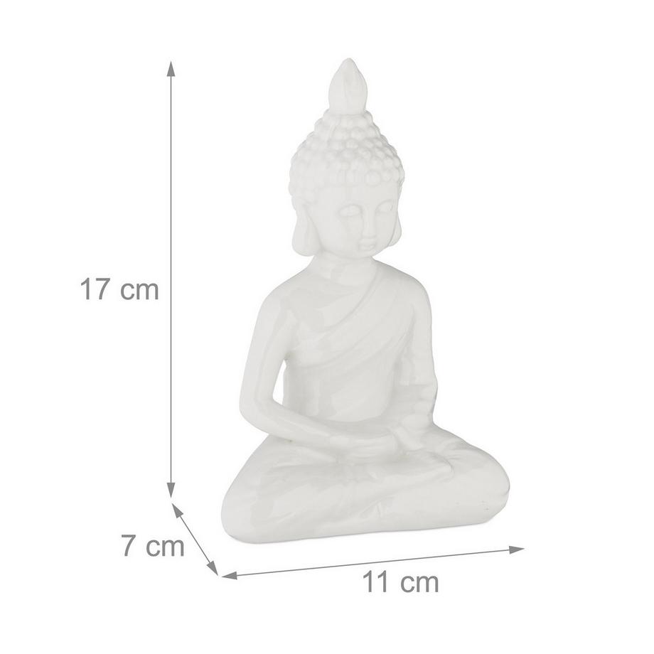 B2X  Weiße Buddha Figur 17 cm 