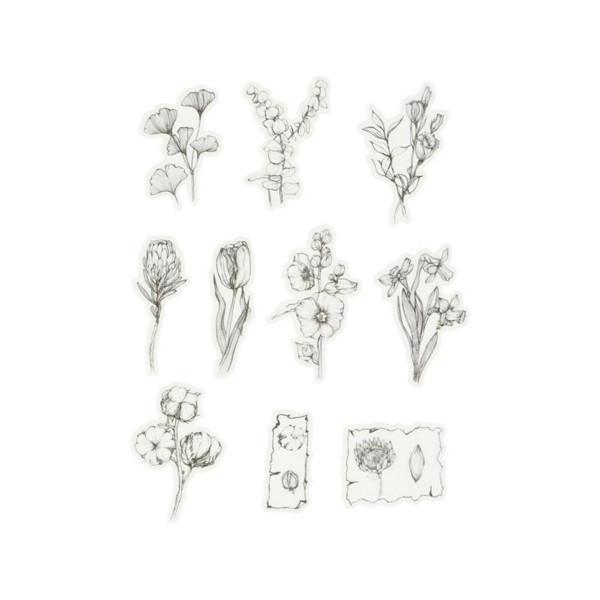 Image of 24753 Dekorativer Aufkleber Papier Schwarz, Weiß 30 Stück(e) Schwarz