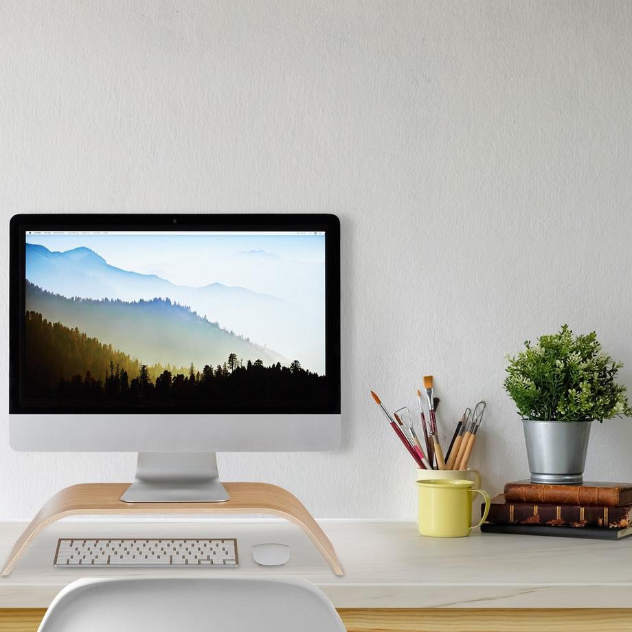 B2X  Monitorständer Bambus gebogen 