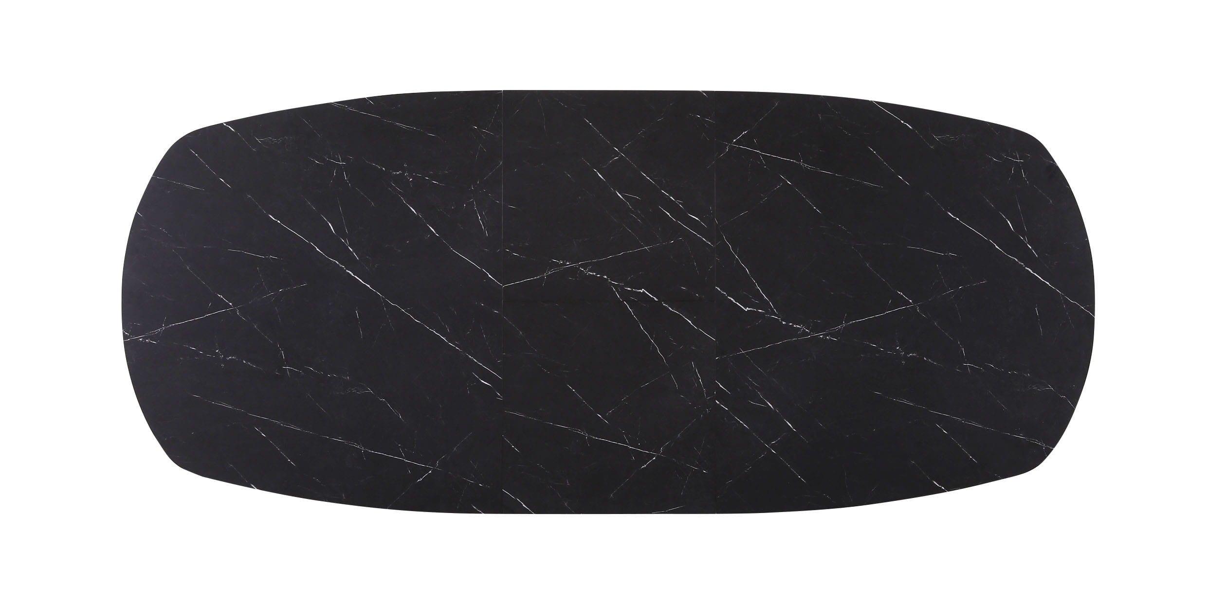 mutoni MyTable tavolo allungabile in marmo nero incrociato 180-230x100  