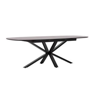 mutoni Table à rallonge MyTisch aspect marbre croix noir 180-230x100  