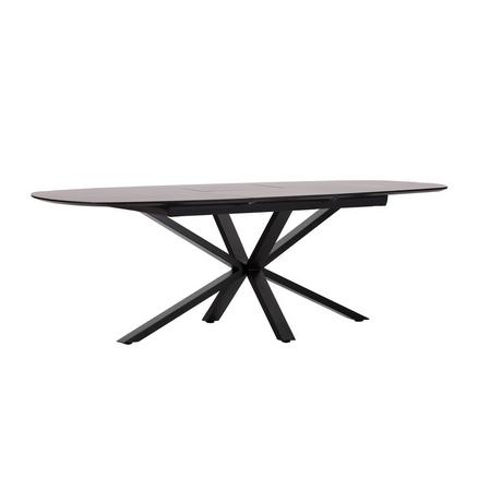 mutoni Table à rallonge MyTisch imitation marbre croix noir 180-230x100  