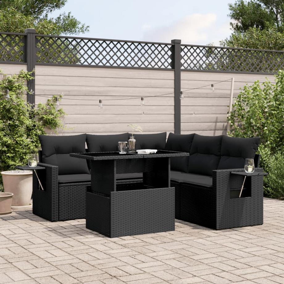VidaXL Ensemble de canapés de jardin rotin synthétique  