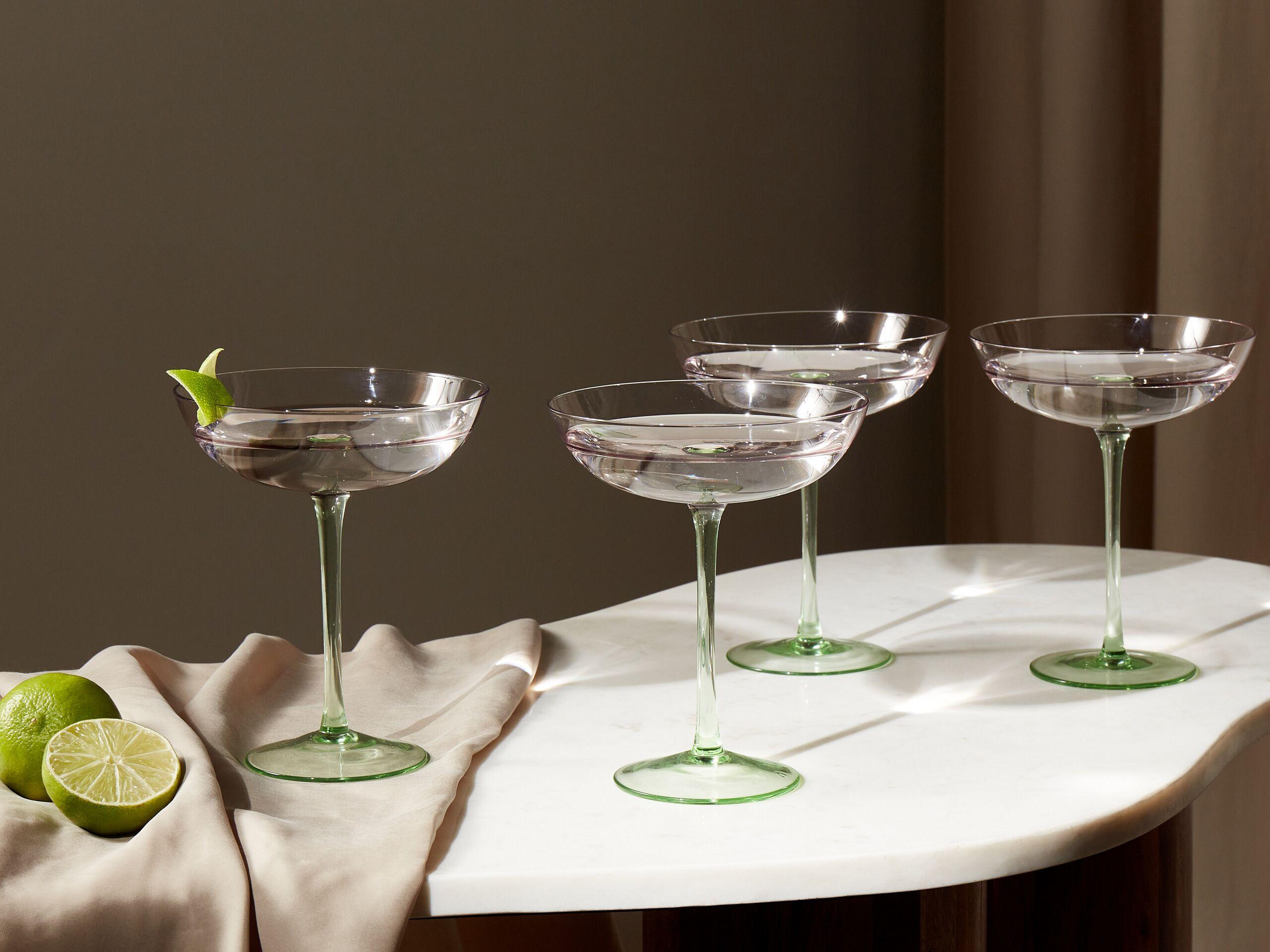 Beliani Martini Gläser im 4er Set aus Glas Retro DIOPSIDE  