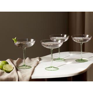 Beliani Martini Gläser im 4er Set aus Glas Retro DIOPSIDE  