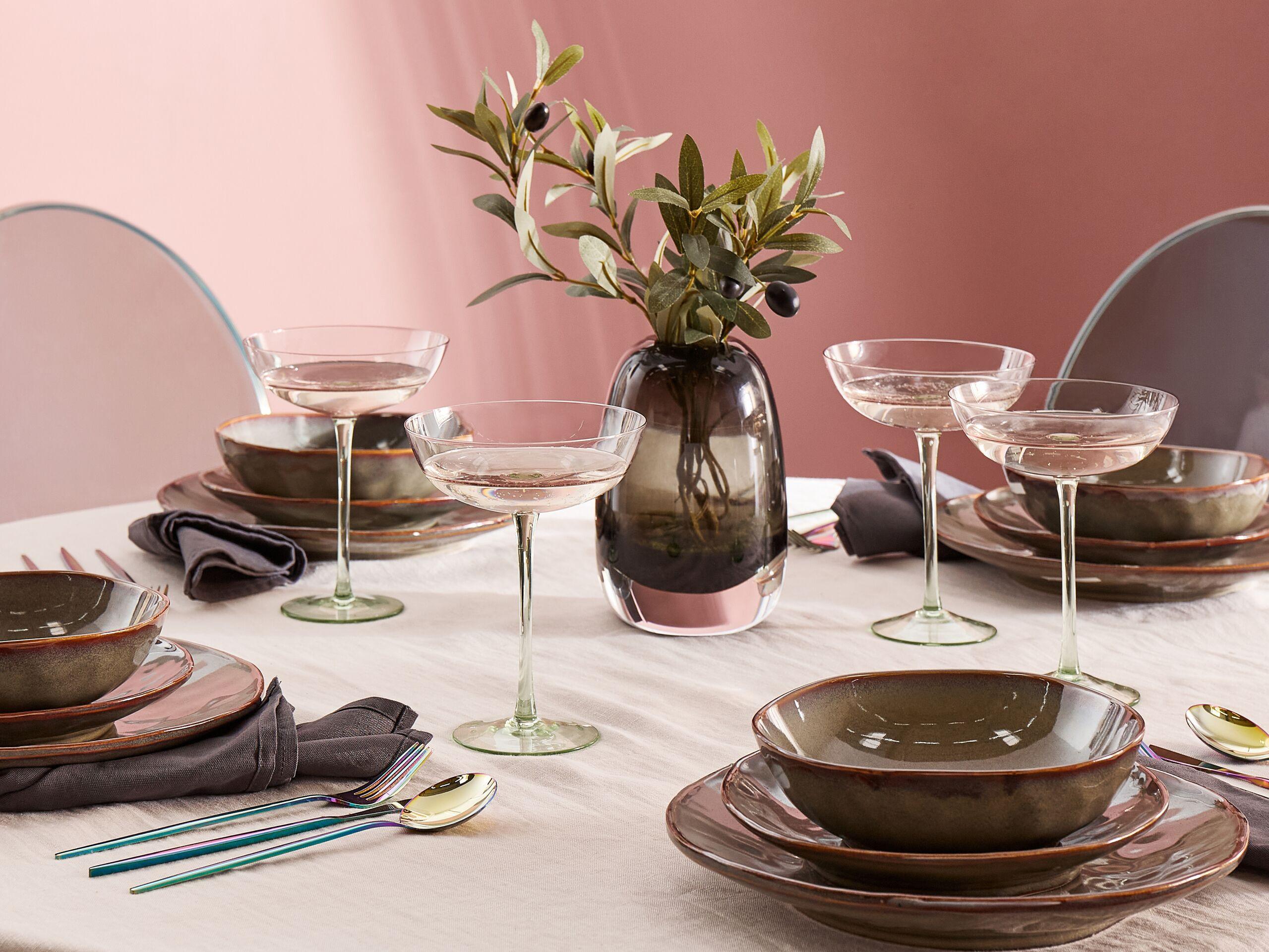 Beliani Martini Gläser im 4er Set aus Glas Retro DIOPSIDE  