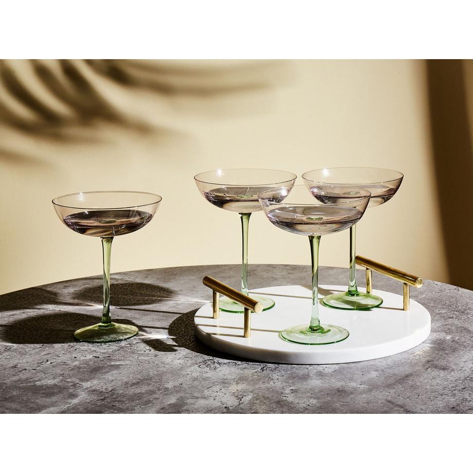 Beliani Martini Gläser im 4er Set aus Glas Retro DIOPSIDE  