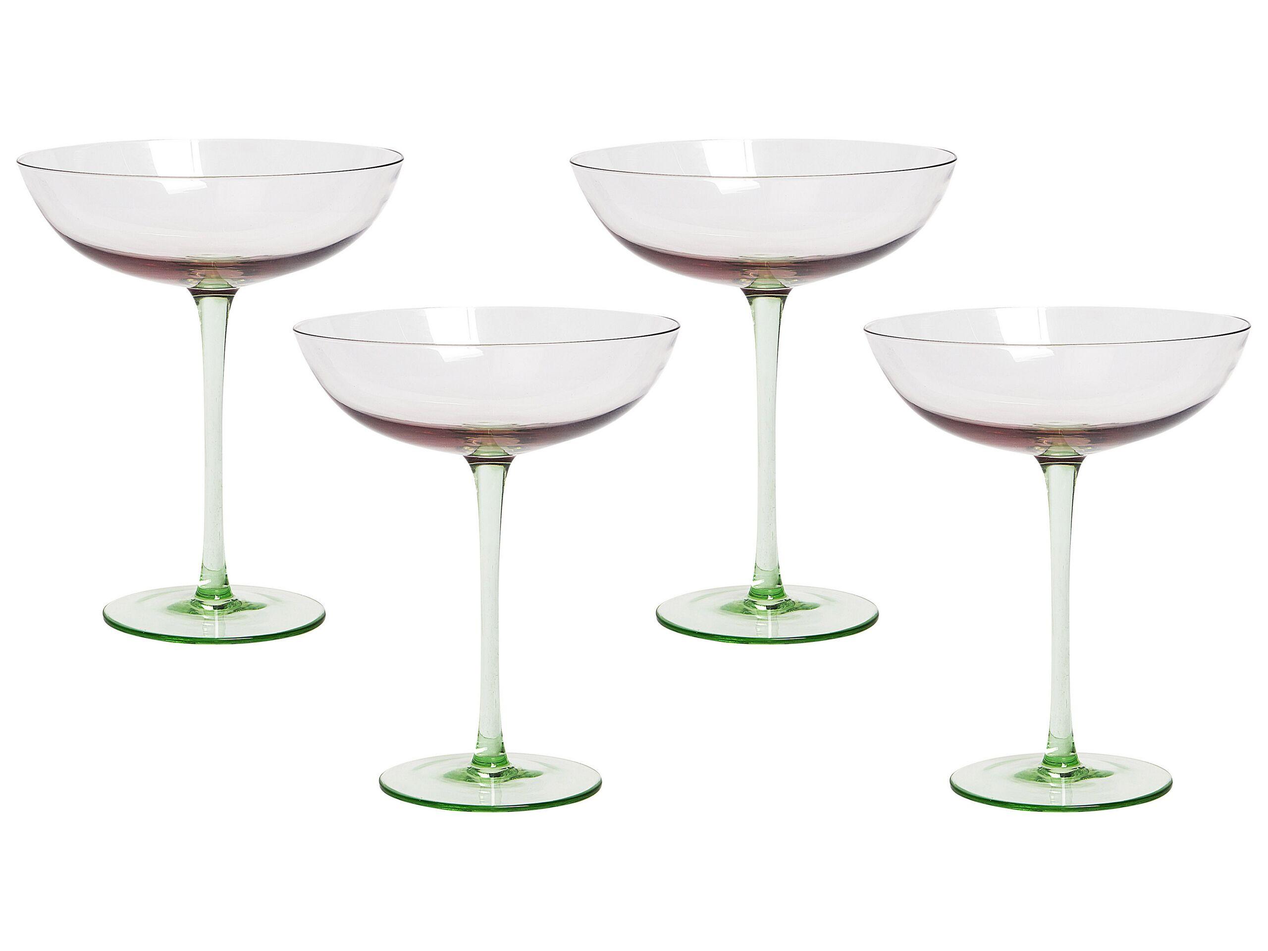 Beliani Verres à Martini en Verre Rétro DIOPSIDE  