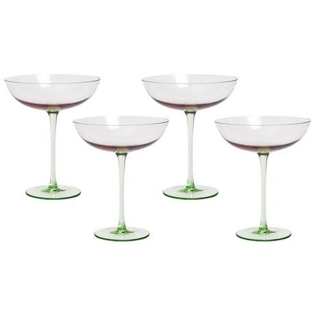 Beliani Martini Gläser im 4er Set aus Glas Retro DIOPSIDE  