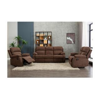 Vente-unique Relaxsofa 2-Sitzer - Stoff - Braun - TOLZANO  