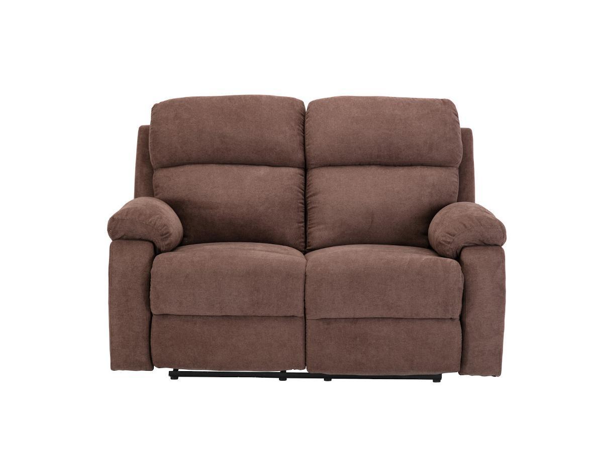 Vente-unique Relaxsofa 2-Sitzer - Stoff - Braun - TOLZANO  