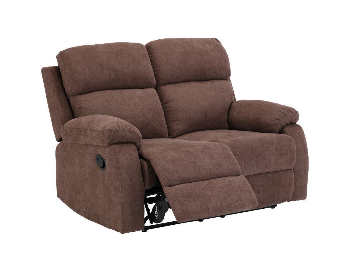 Vente-unique Relaxsofa 2-Sitzer - Stoff - Braun - TOLZANO  