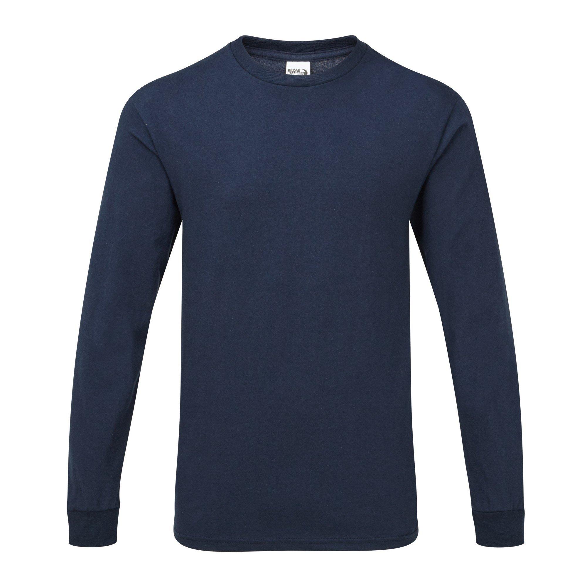Image of Tshirt Hammer, Schwere Qualität, Langärmlig Herren Marine XL