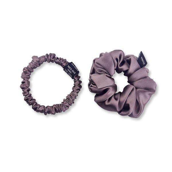 Image of Doux Set Scrunchies S Und M Aus Seide Damen Lila S/M