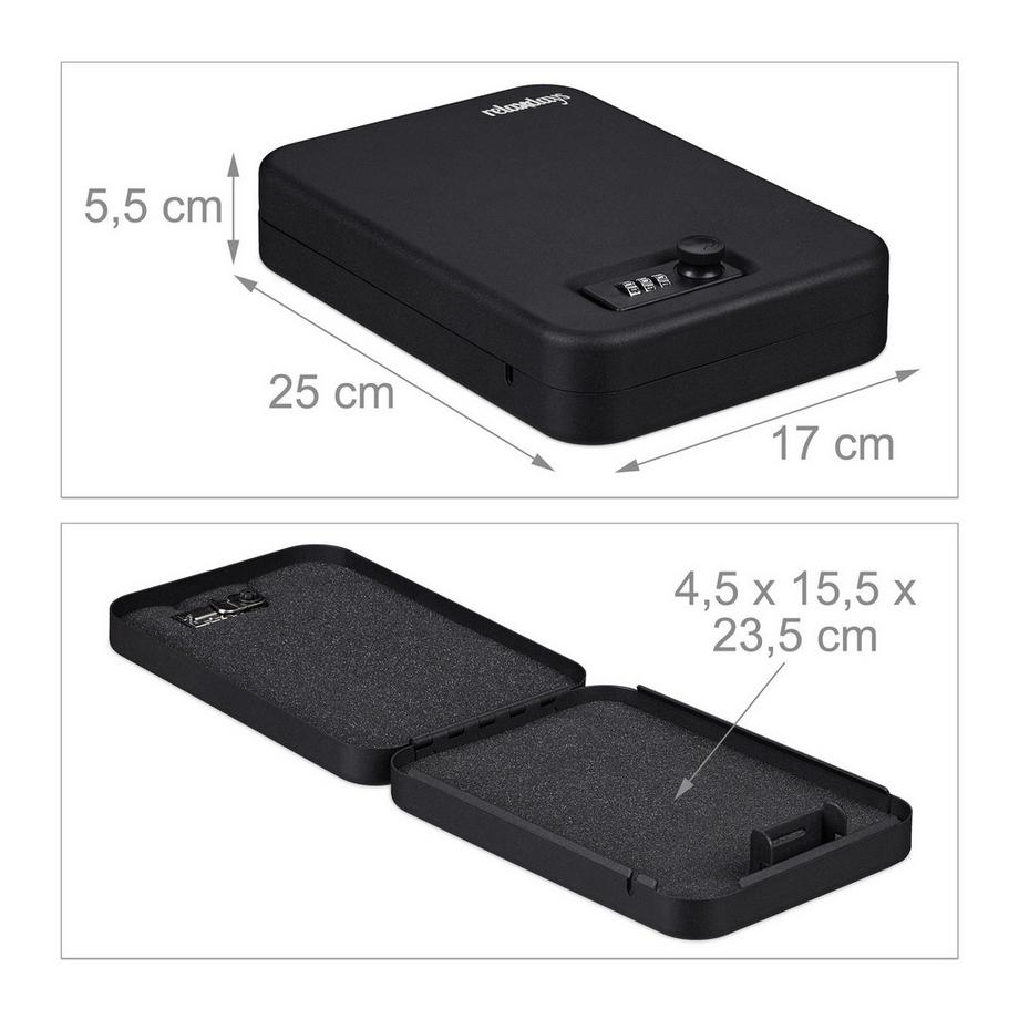 B2X Cassetta di sicurezza portatile con serratura a combinazione  