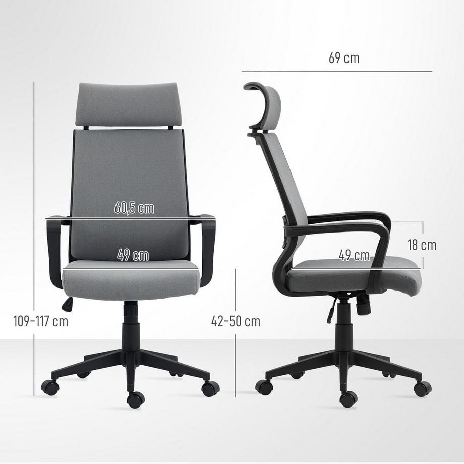 HOMCOM Chaise de bureau  