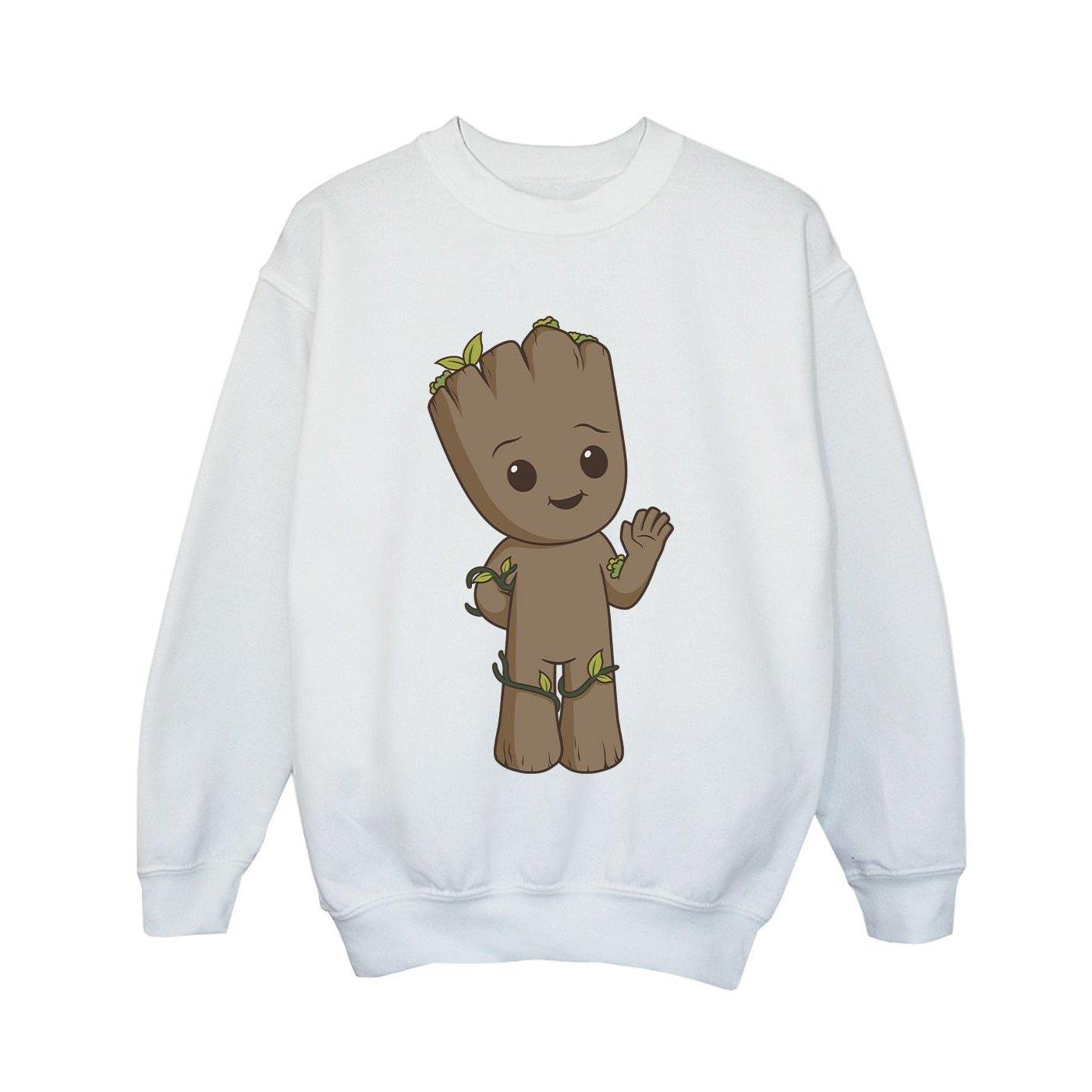 Image of I Am Groot Cute Groot Sweatshirt Unisex Weiss 116