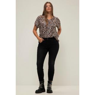 Studio Untold  Skinny jeans con pieghe, cinque tasche e cintura elastica 