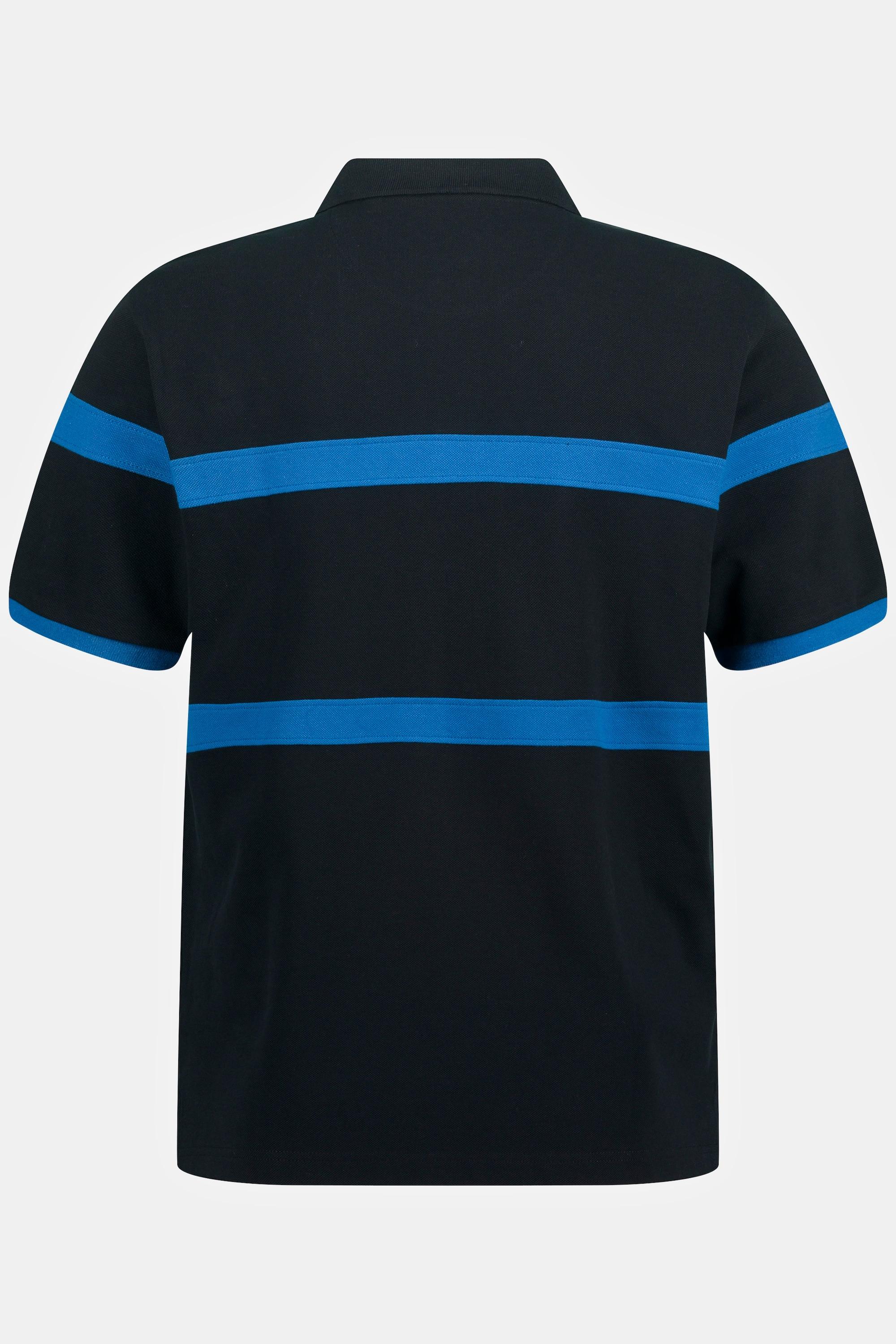 Sthuge  Maglia polo in piqué a righe con mezze maniche, disponibile fino alla tg. 8 XL 