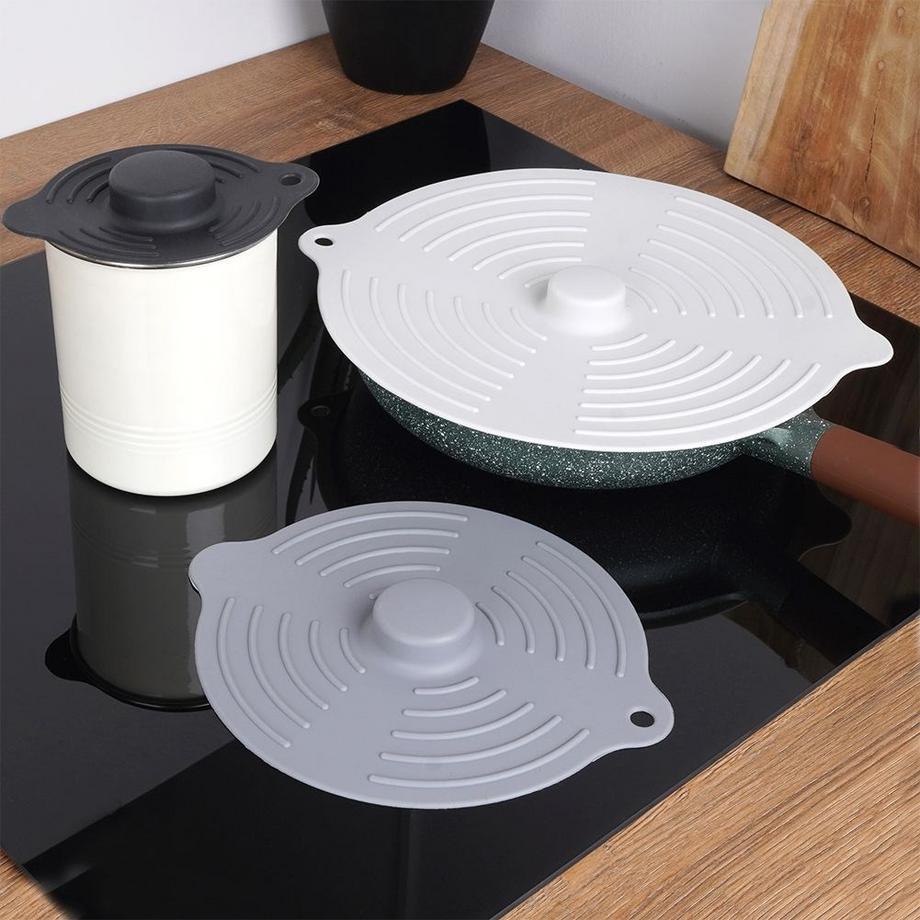 ALPINA  Couvercles universels en silicone : lot de 3 pour casseroles et bols 