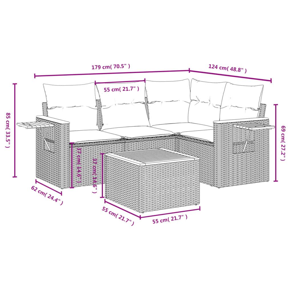 VidaXL Garten sofagarnitur poly-rattan  