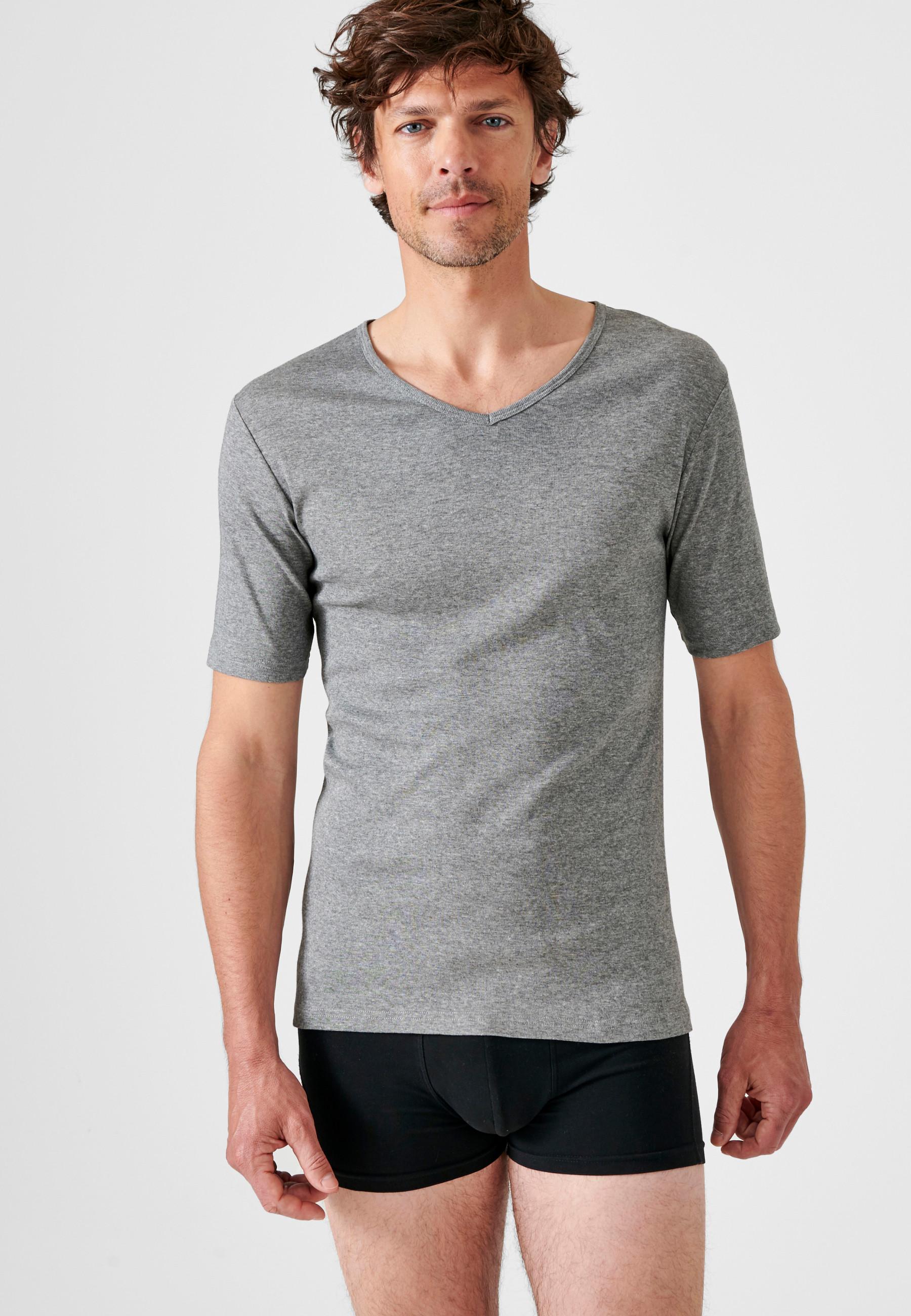 Damart  Lot de 2 tee-shirts col V Essential pur coton peigné. 