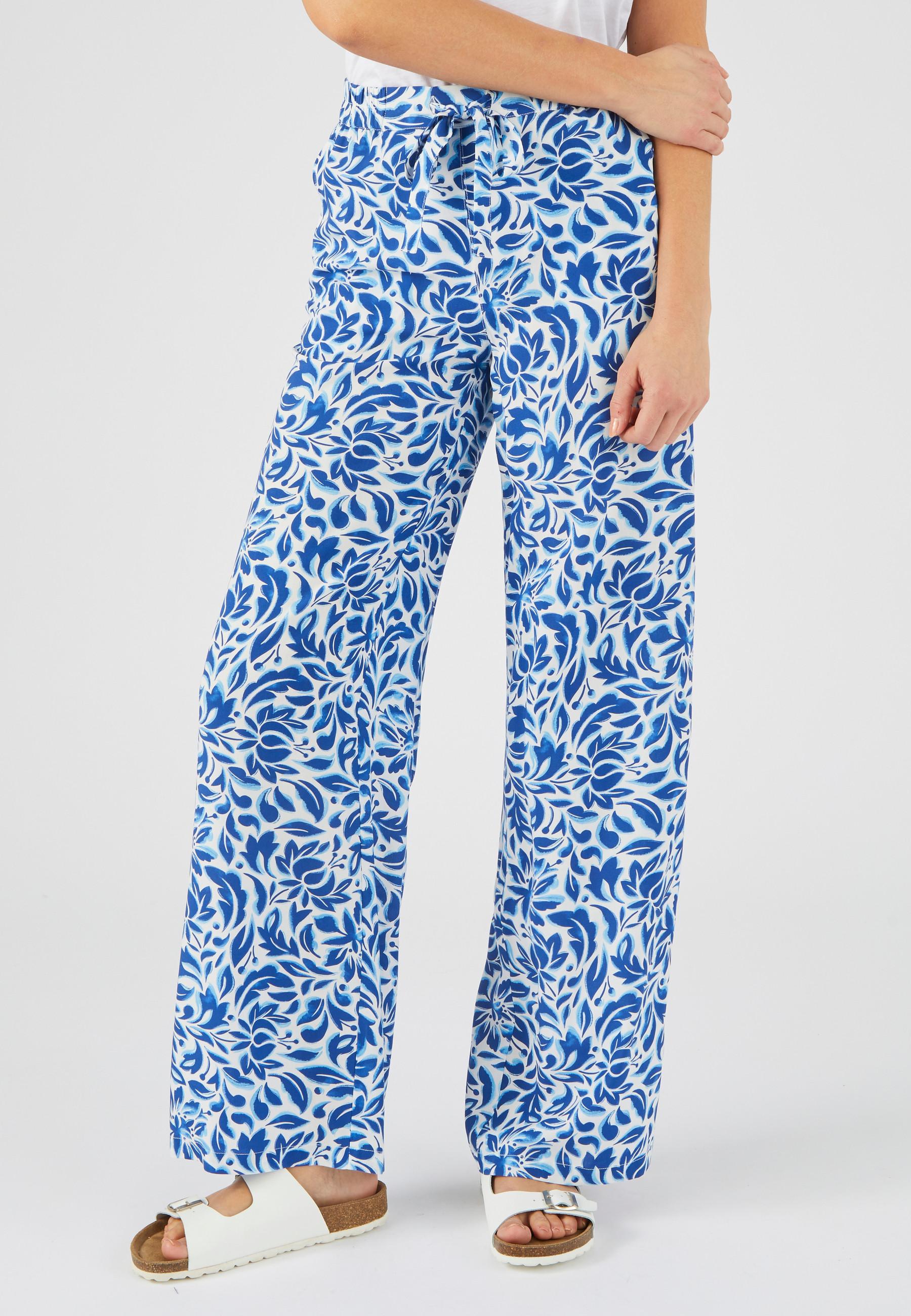 Image of Fließende, Gemusterte Hose Climatyl Damen Blau 44