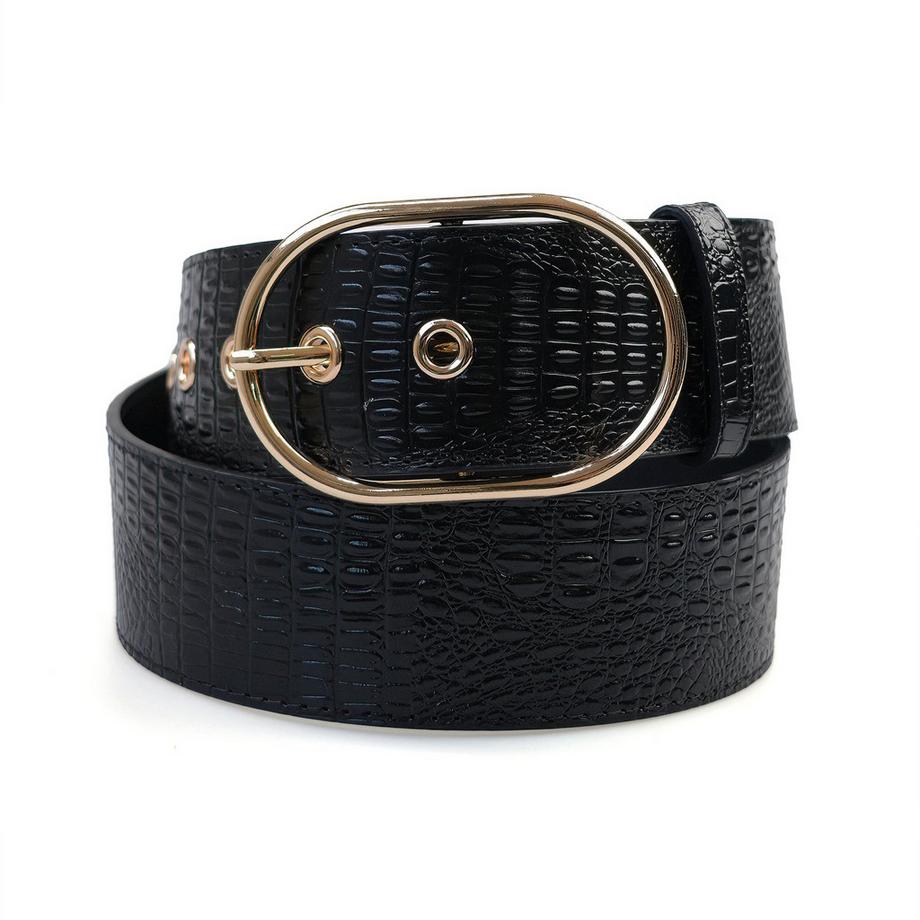 Ceinture en cuir chic imprimé serpent