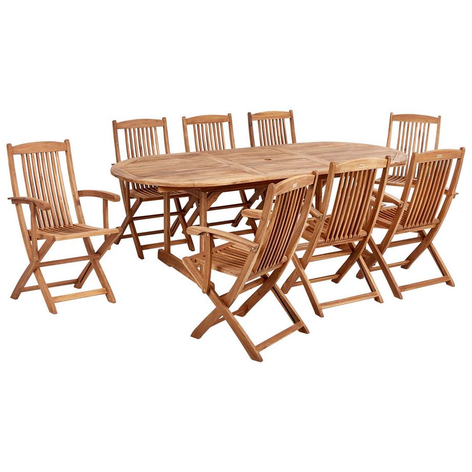 Beliani Set da pranzo per giardino con sedie en Legno d'acacia Classico MAUI PREMIUM  