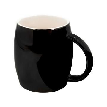 Tasse à café en porcelaine Noire avec cuillère Couvercle en bambou