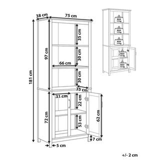 Beliani Vitrine aus MDF-Platte Klassisch LUSBY  