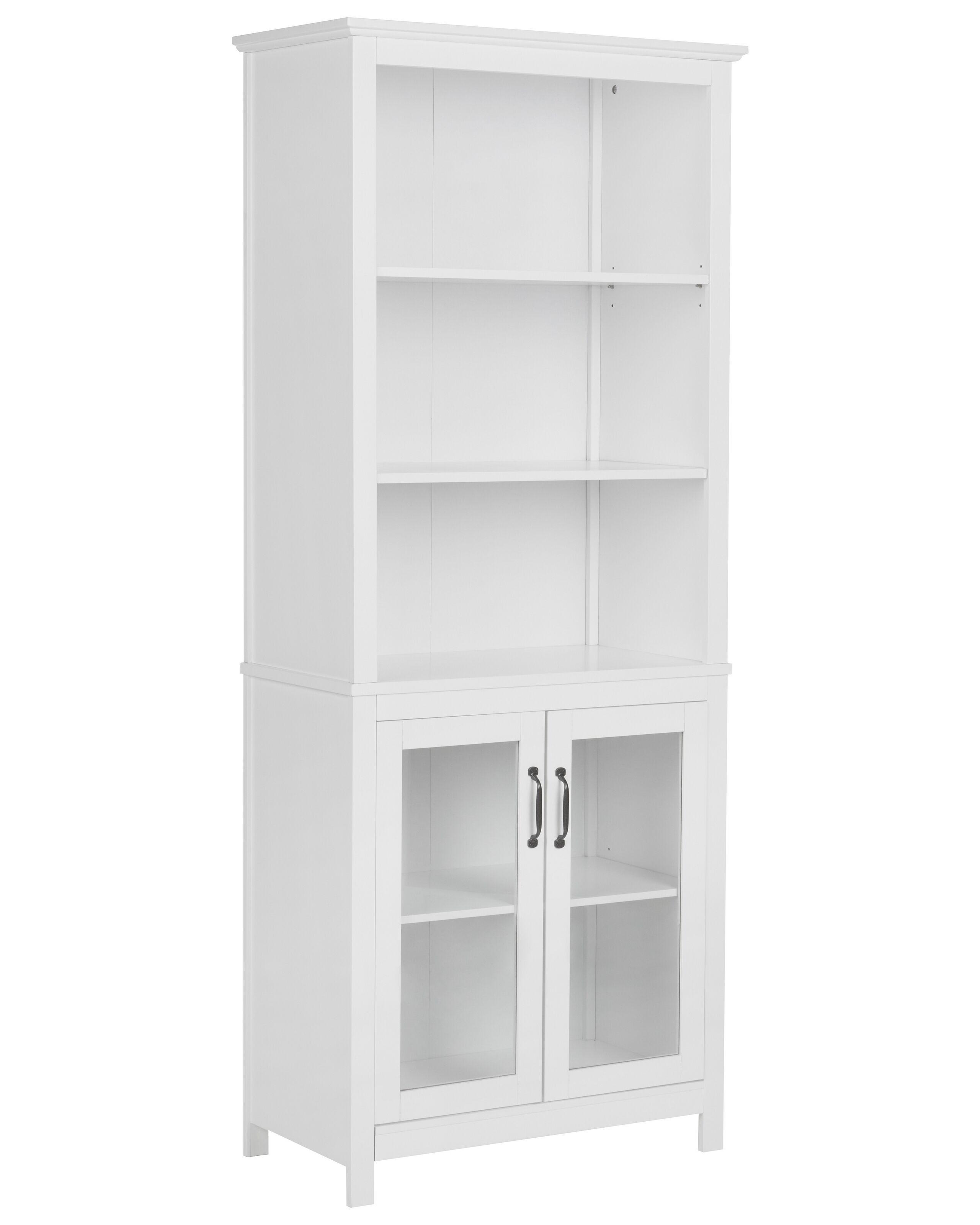 Beliani Armoire vitrine en MDF Traditionnel LUSBY  