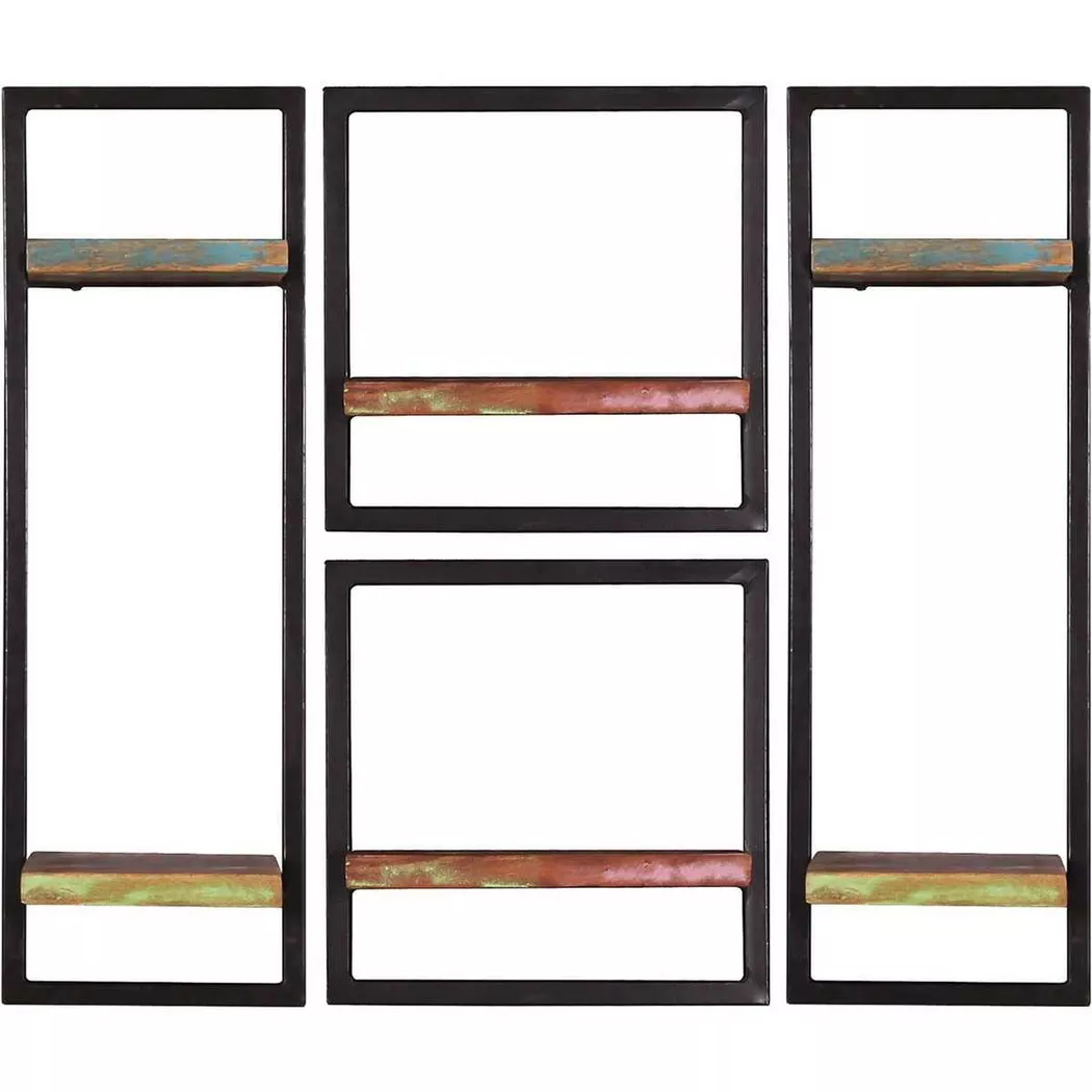 mutoni - Étagère murale River multicolore 95x25x75 (4 pièces), One Size