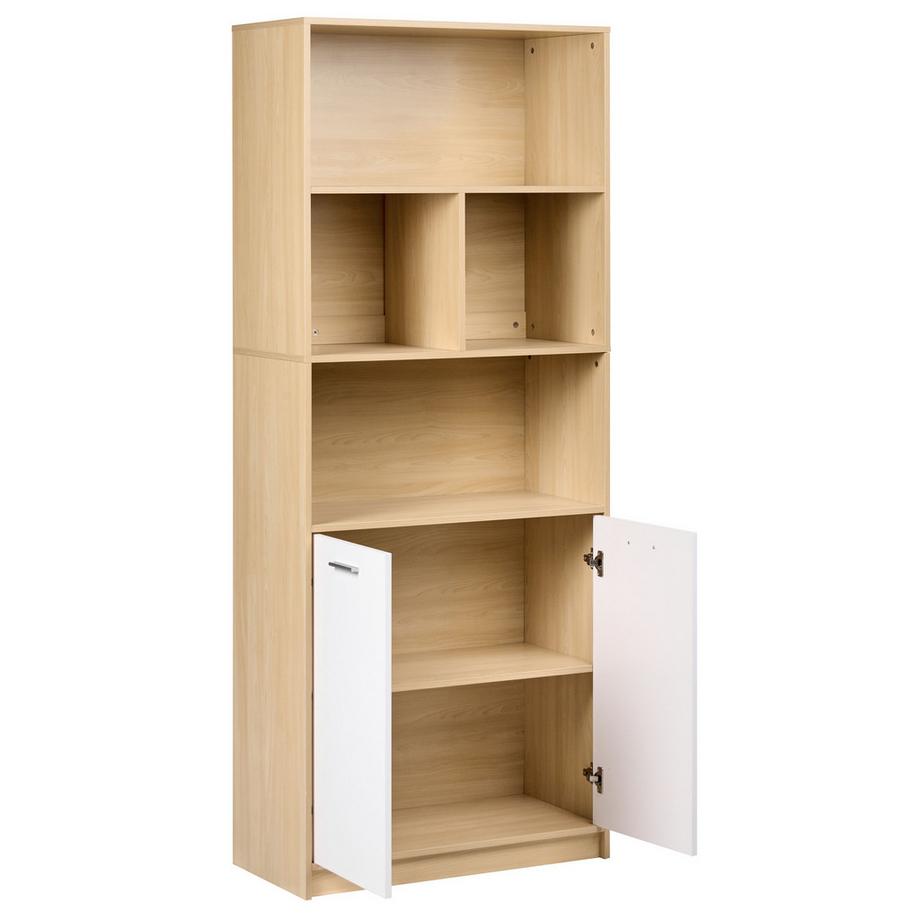 Beliani Bibliothèque à 2 portes en Panneau de particules de bois  ZEHNA  