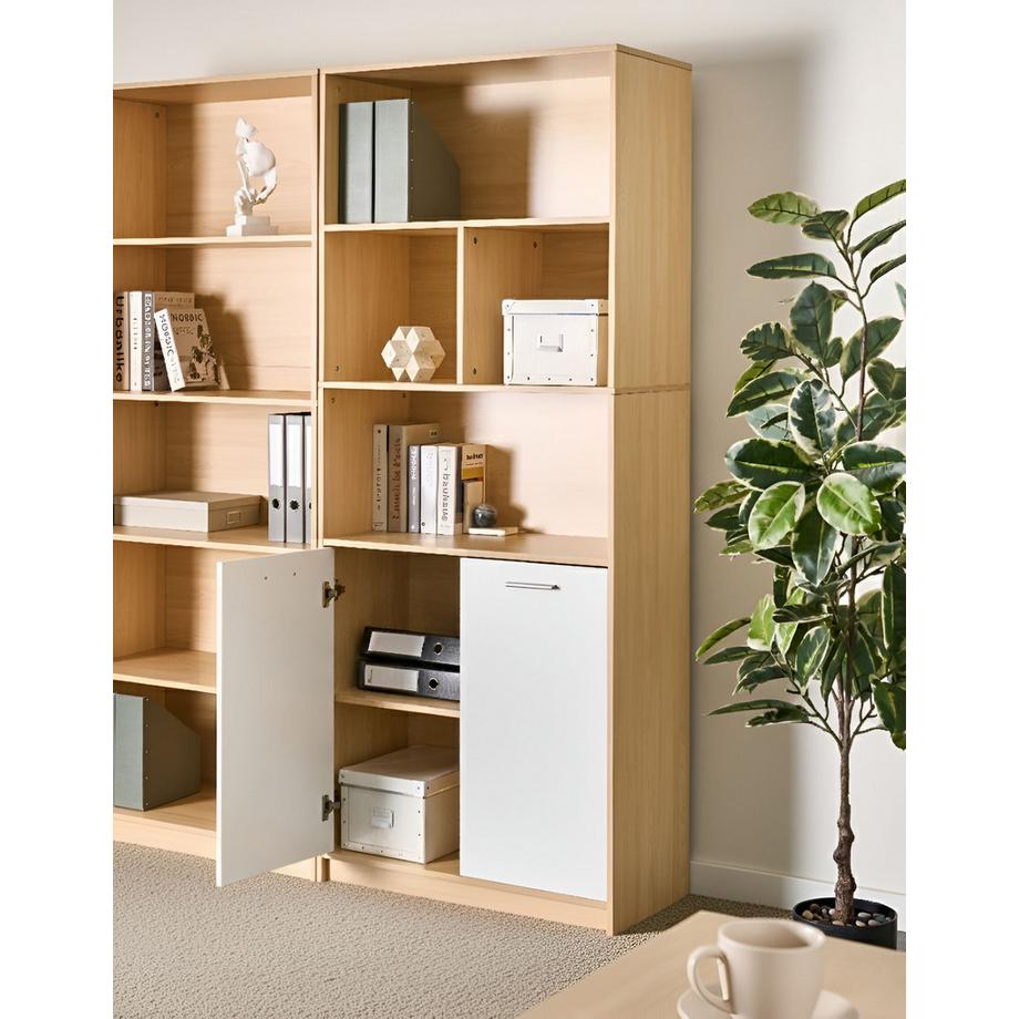 Beliani Libreria a 2 ante en Pannello di fibre (LDF) Minimalista ZEHNA  