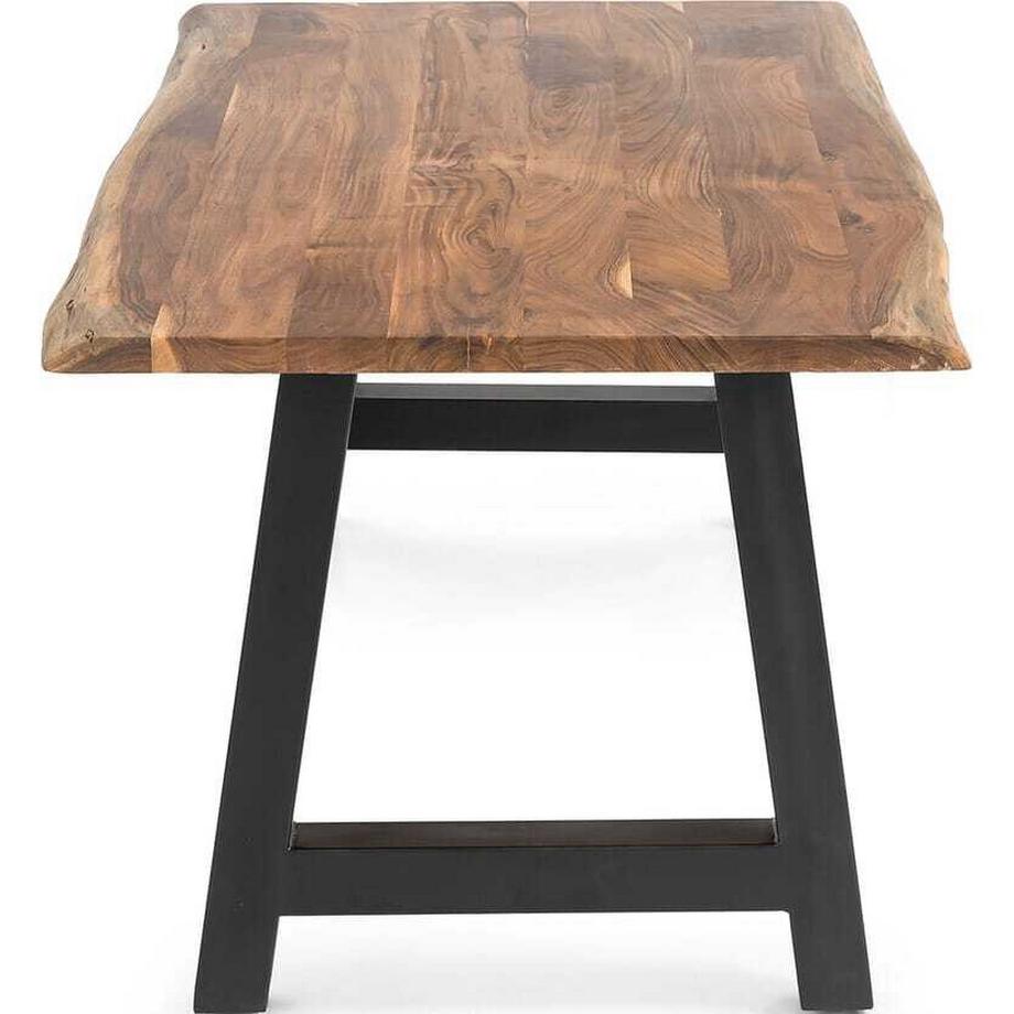 mutoni Table de salle à manger acacia naturel pied A 140x80  