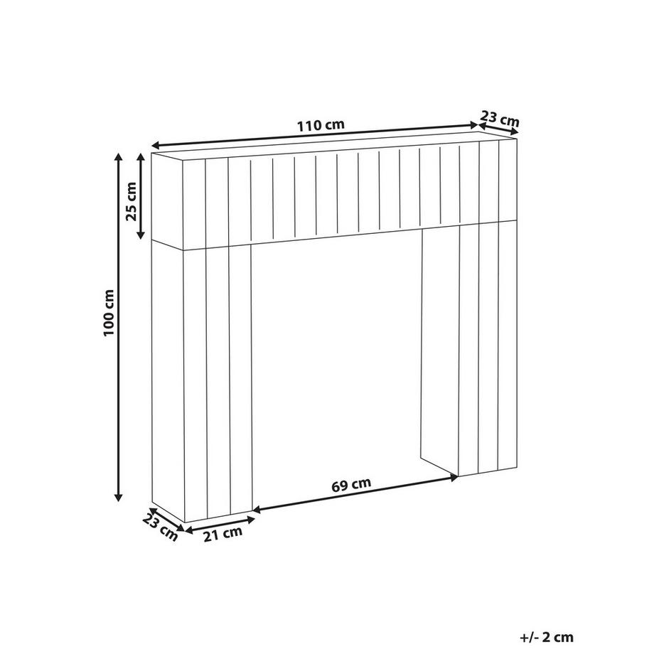 Beliani Kaminumrandung aus MDF-Platte Modern BUNBURY  