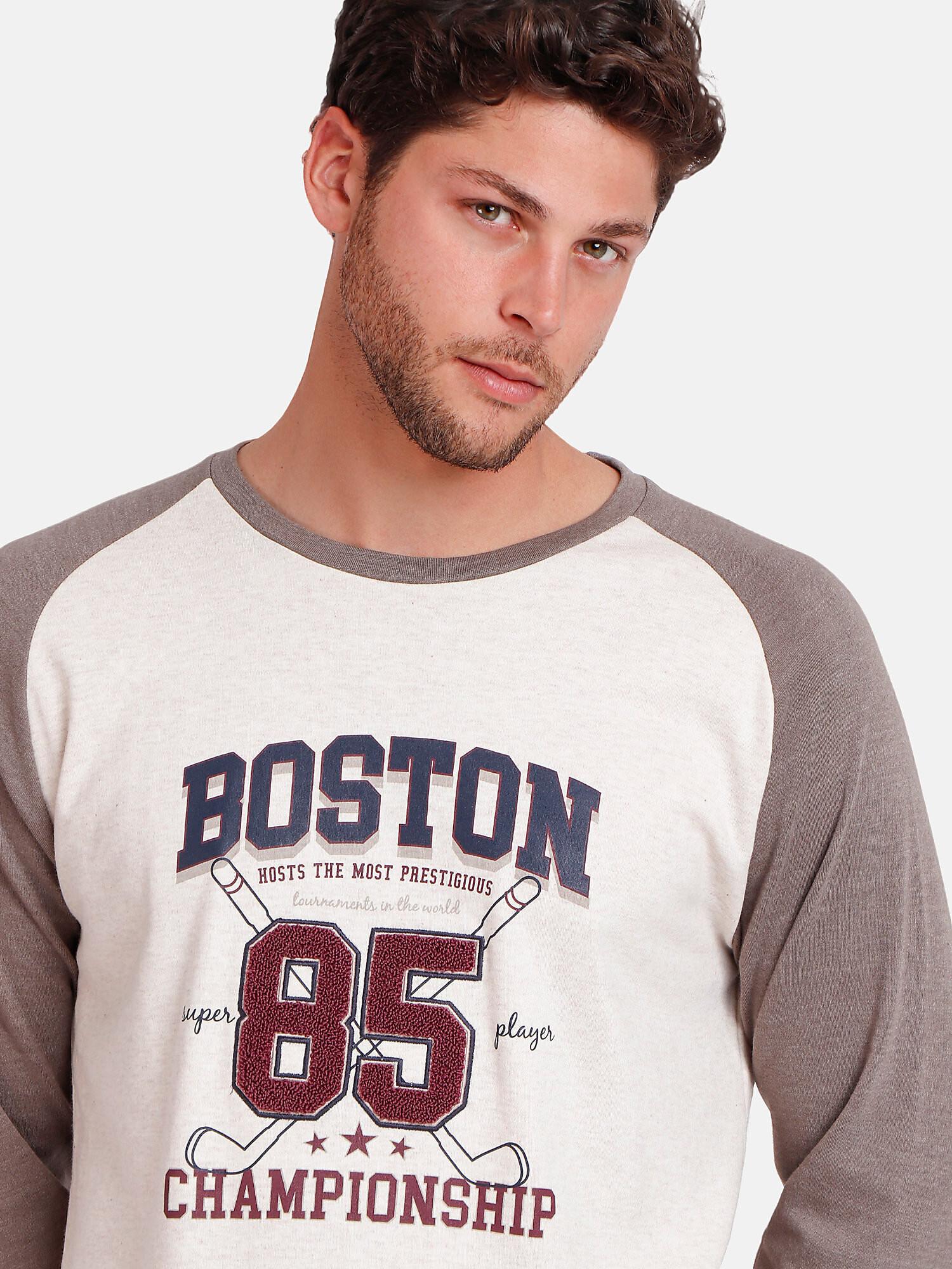 Admas  Pyjama tenue pantalon top manches longues Boston 