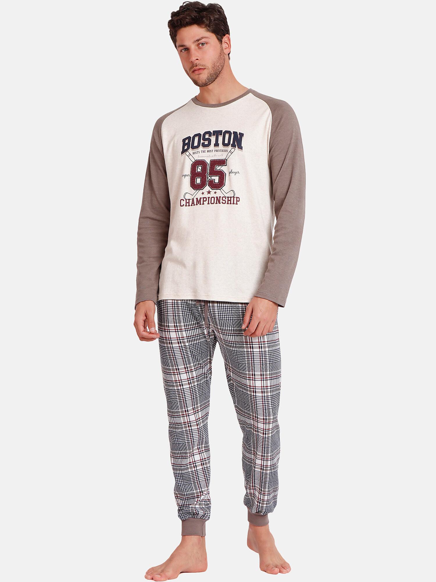 Admas  Pyjama tenue pantalon top manches longues Boston 