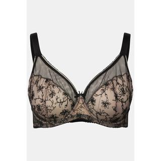 Ulla Popken  Reggiseno con ferretto, pizzo, mesh e coppa C-D 