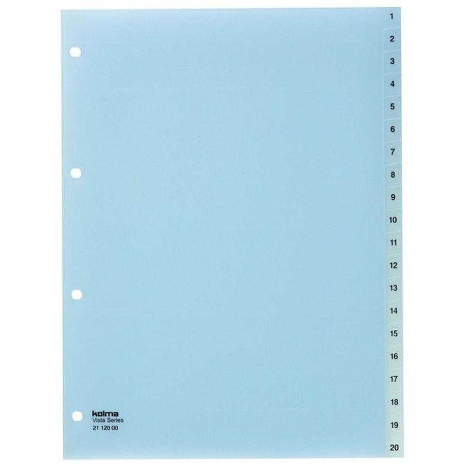 Kolma  KOLMA Register transparent A4 21.120.00 1-20 