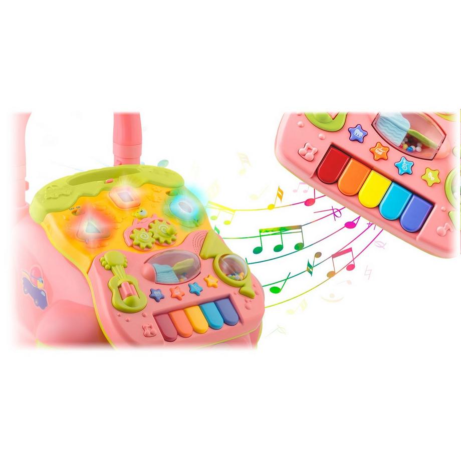B2X  Pädagogischer Lauflernwagen mit Musik 2-in-1 RK-744 Ricokids rosa 