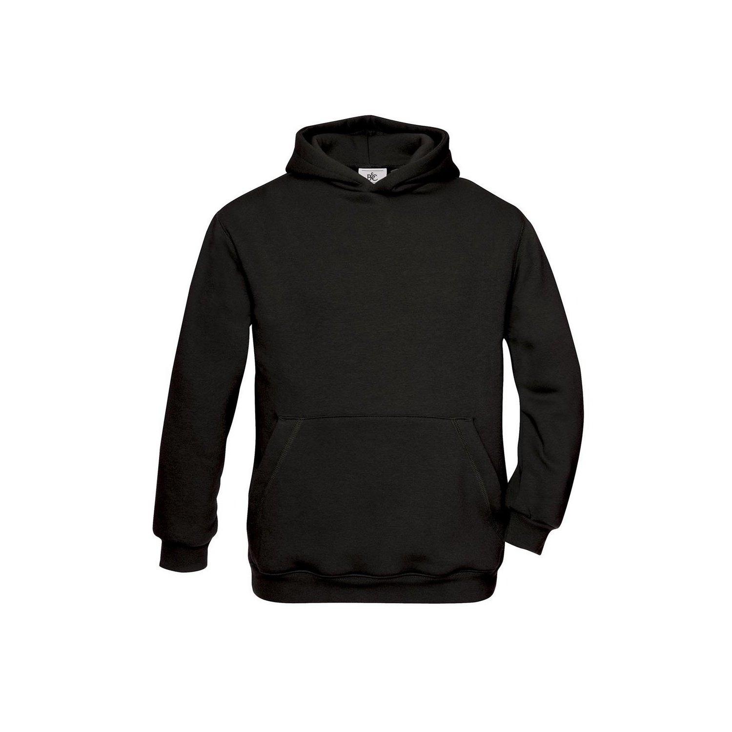 Image of B&c Kapuzen Pullover Unifarben Jungen Schwarz 9-11A