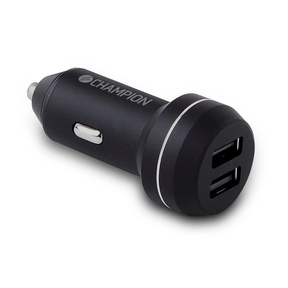 Chargeur de voiture 24W 2 ports noir