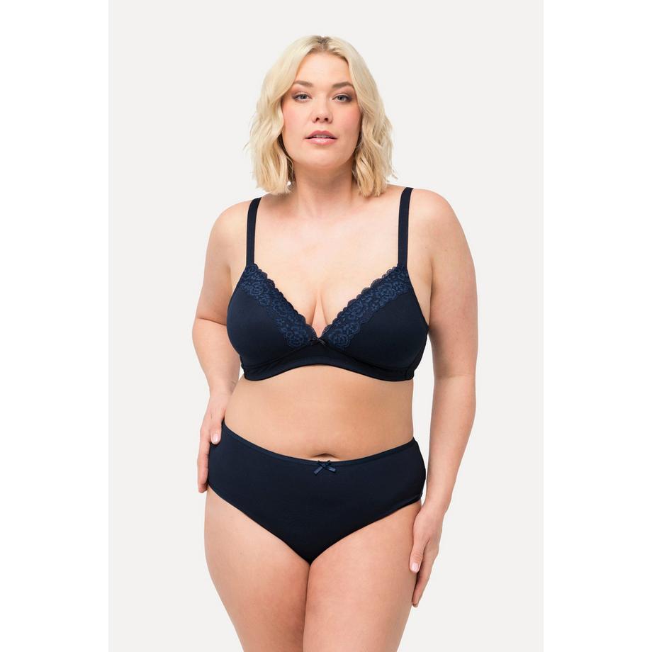 Ulla Popken Bügelloser BH Foam-Cups Zierkanten  