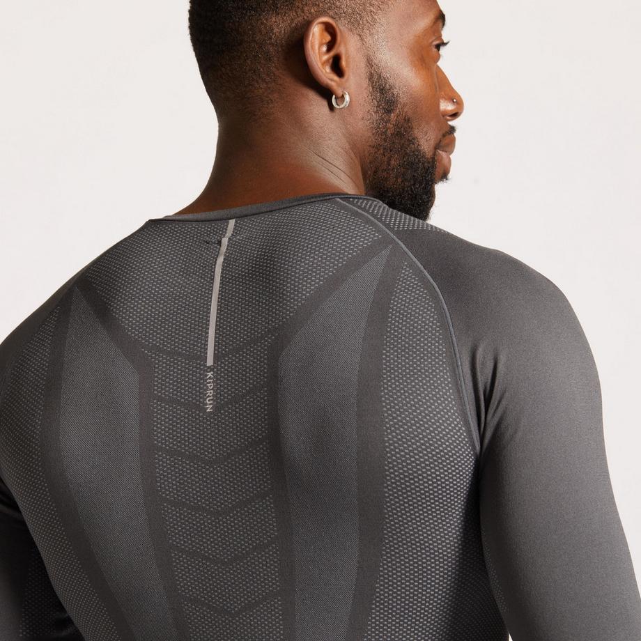 KIPRUN  Maglia running uomo maniche lunghe slim sintetica 