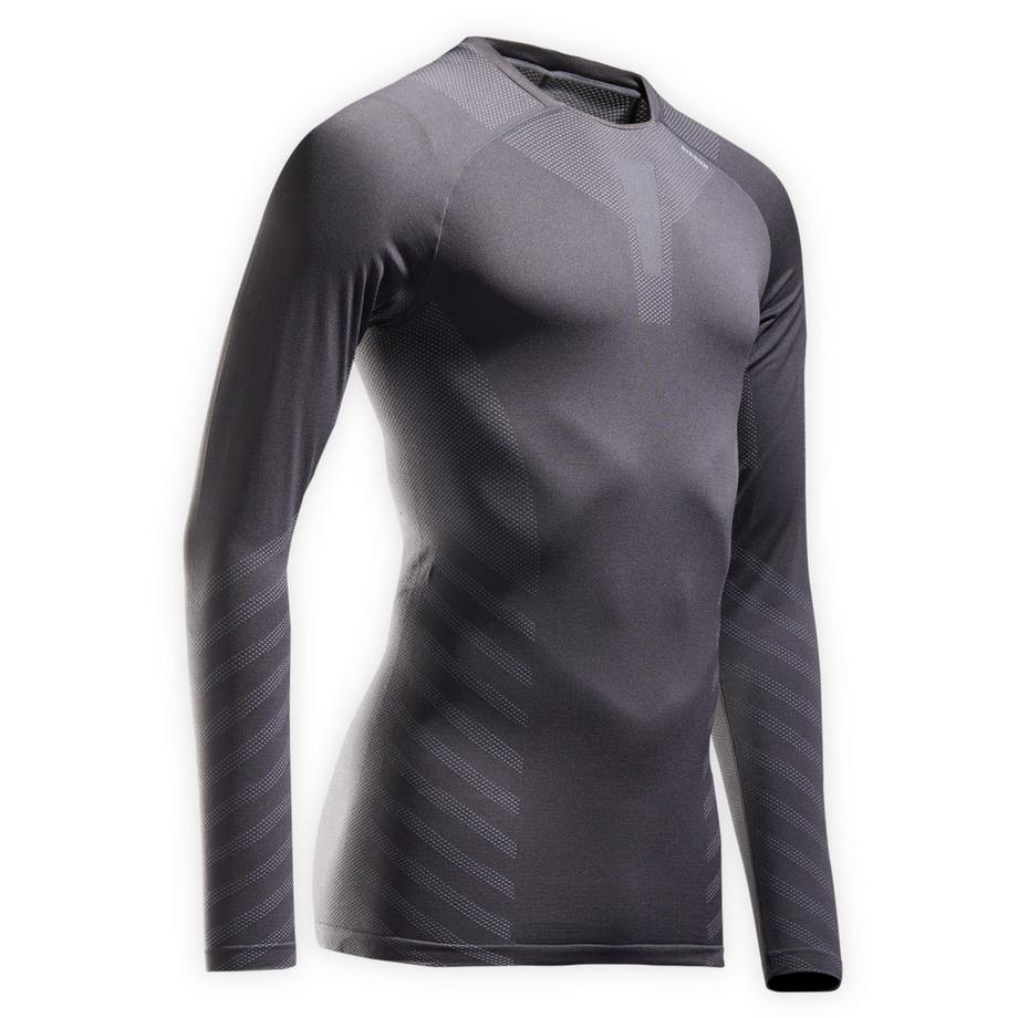 KIPRUN  Maglia running uomo maniche lunghe slim sintetica 
